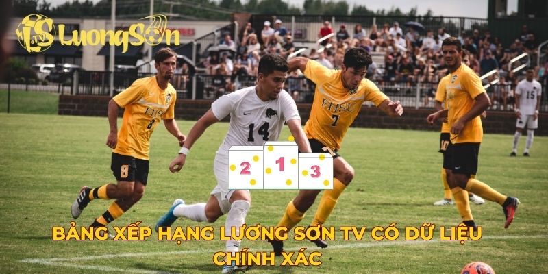 Bảng xếp hạng Lương Sơn TV có dữ liệu chính xác